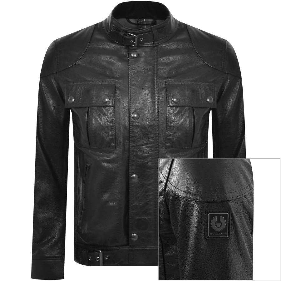 Belstaff Gangster Hand Waxed Jacket Black | Mainline Menswear us